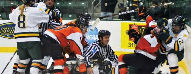 The Oswego State women’s ice hockey team fell twice to top-ranked Rochester Institute of Technology (RIT) last weekend in a two-game series that was both emotional and intense. RIT shut...